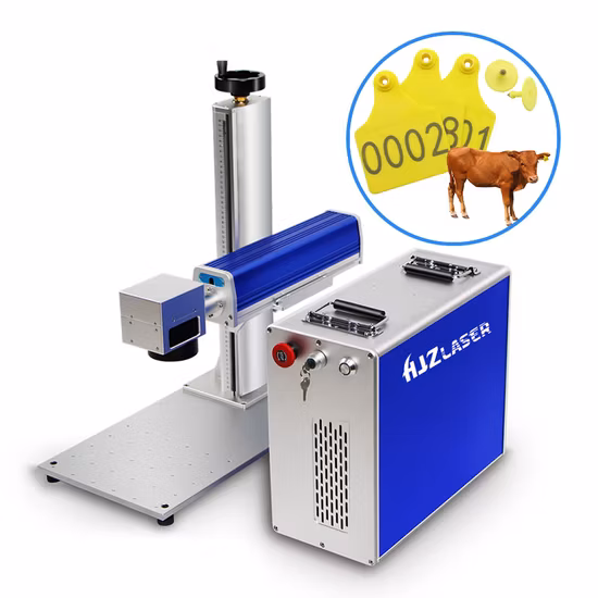 20W 30W Laser Marking Machine for Metal Plastic Animal Ear Tag Security Seals